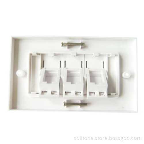 140 Type Faceplate, 3-port, Made of PC or ABS Material, New Products